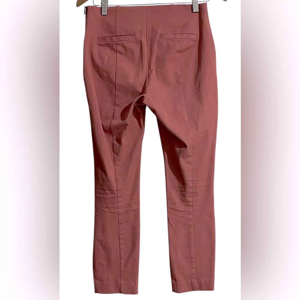 A New Day Skinny Ankle Pants High Rise Flattering Flat Front Salmon Pink Sz 4 - Picture 2 of 5